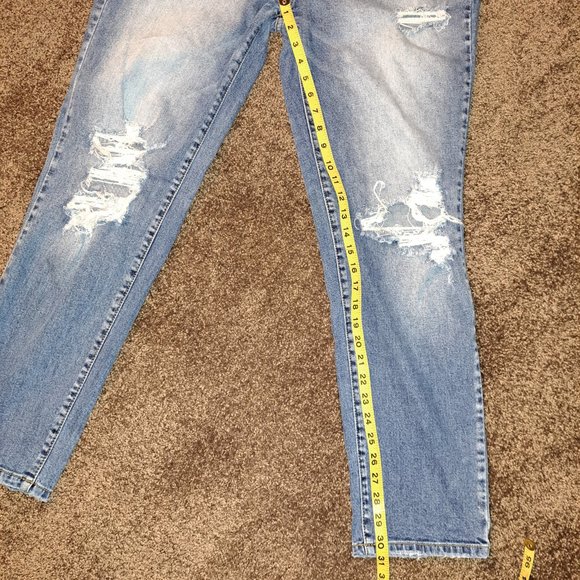 Kancan Los Angeles Estilo Distressed Destroyed Skinny Jean size 15 - Picture 5 of 12
